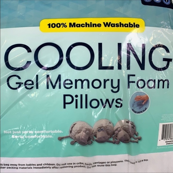 2 Pack Serta Cooling Gel Memory Foam Pillows - Picture 6 of 9